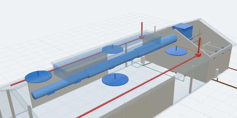 3D BIM model of the orangery